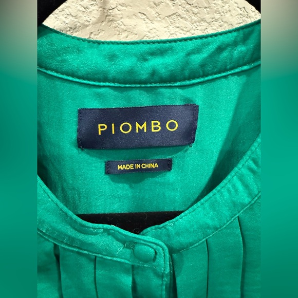 PIOMBO ITALIAN DESIGNER KELLY GREEN LONG SLEEVE DRESS - Picture 6 of 8